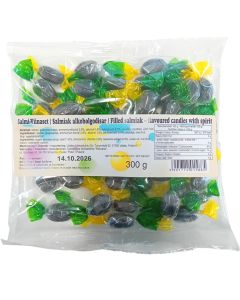 Filled Salmiak flavoured candies with spirit 300g