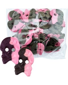 BUBS Raspberry-licorice Foam Skulls 400g