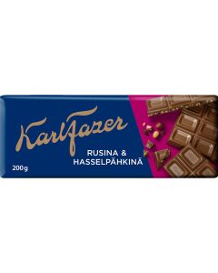 Karl Fazer Nut-Raisin Chocolate Tablet 200g