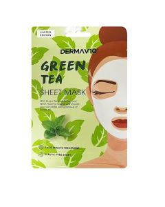 Derma V10 Sheet Mask Green Tea 1pcs