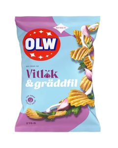 OLW Garlic & Creme Fraiche chips 275g