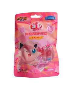 Pokemon Juice 3D Gummy Strawberry candies 56g