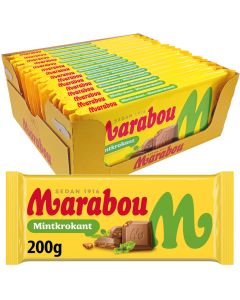 Marabou Mintkrokant chocolate 200g x 15pcs