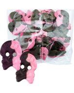 BUBS Raspberry-licorice Foam Skulls 400g