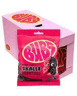 Bubs Raspberry Salty Licorice Skull 90g x 16pcs