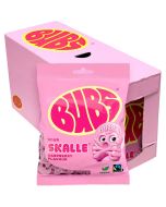 Bubs Cool Raspberry Foam Skulls 90g x 12pcs